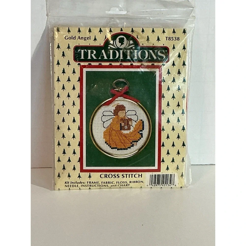 Vintage Traditions Cross Stitch Kit Christmas  Angel Ornament T8538